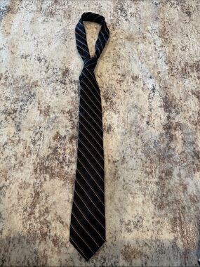 MICHAEL Michael Kors Black Tie with Subtle Stripe Accents